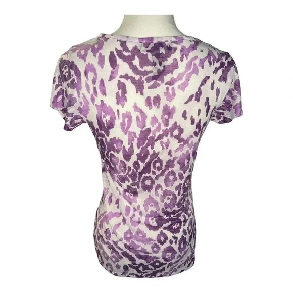 INC‎ international concepts purple and white short sleeved blouse size medium - Picture 3 of 4
